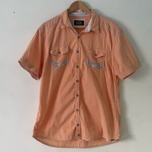 Buckle Black Men's Casual Orange Button Down Western Shirt